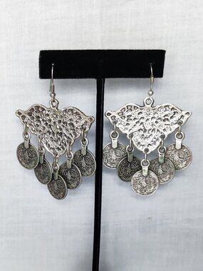 Turkish Anatolian Style Coin Dangle Earrings